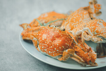 Thai steamed crab cuisine