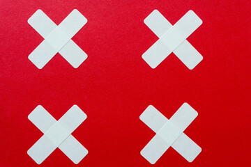 Fototapeta premium red and white cross