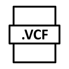 .VCF Linear Vector Icon Design