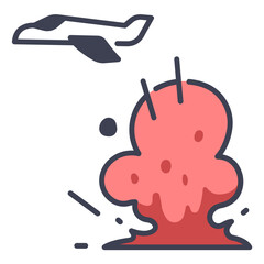 war pollution icon