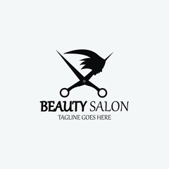 Beauty salon logo design template. Vector illustration