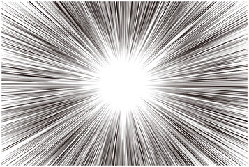 Naklejka premium 集中線のイラスト。目立たせるための強調表現。