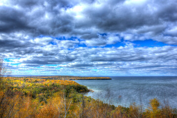 landscape with lake and sky