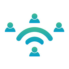 Wireless Connectivity and Networking - Amazing vector illustration of a networking diagram or graphic suitable for company website, user growth, mobile apps, design assets, and illustration in general