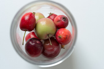 crab apples viewed from above