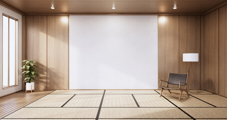 Empty - Clean modern room japanese style.3D rendering