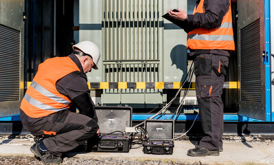 Execution of electrical measuring works on the power transformer
