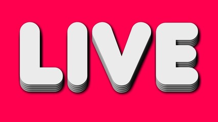 Live Titles, Pink Background, 3D Illustration