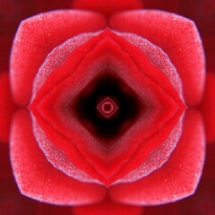 Abstract Red Flower Design, 3D Illustration