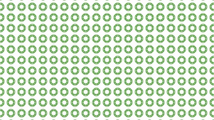 Abstract Pattern Background, Green Symmetrical Circles, White Background, 3D Illustration