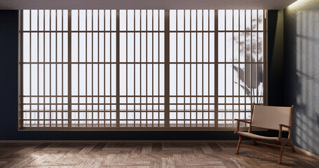 Empty - Clean modern room japanese style.3D rendering