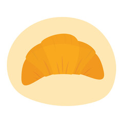 Croissant bakery pastry vector in cute icon
