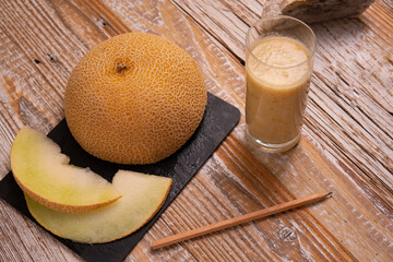 Cold fresh melon organic drink summer drink beverage, healthy food concept, freshness, exotic...