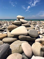 stones on the beach