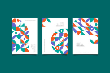 geometric retro business cover collection