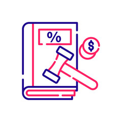 tax book vector 2 colours icon style illustration. EPS 10 File