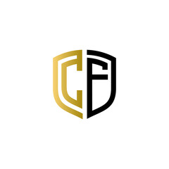 cf shield logo design vector icon