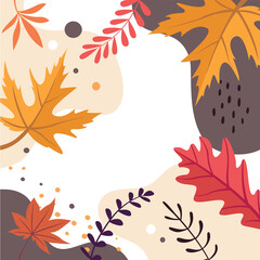 Obraz premium abstract autumn backgrounds for social media stories. Colorful banners with autumn leaves.