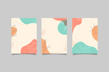 Naklejka na ściany i meble abstract minimalist hand drawn cover collection