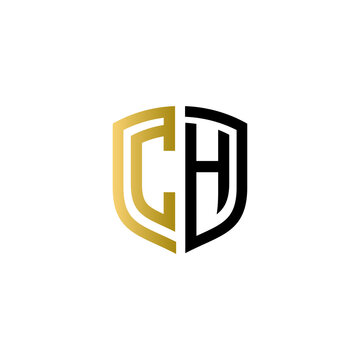 ch shield logo design vector icon