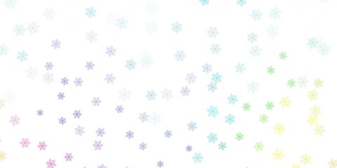 Light multicolor vector doodle background with flowers.