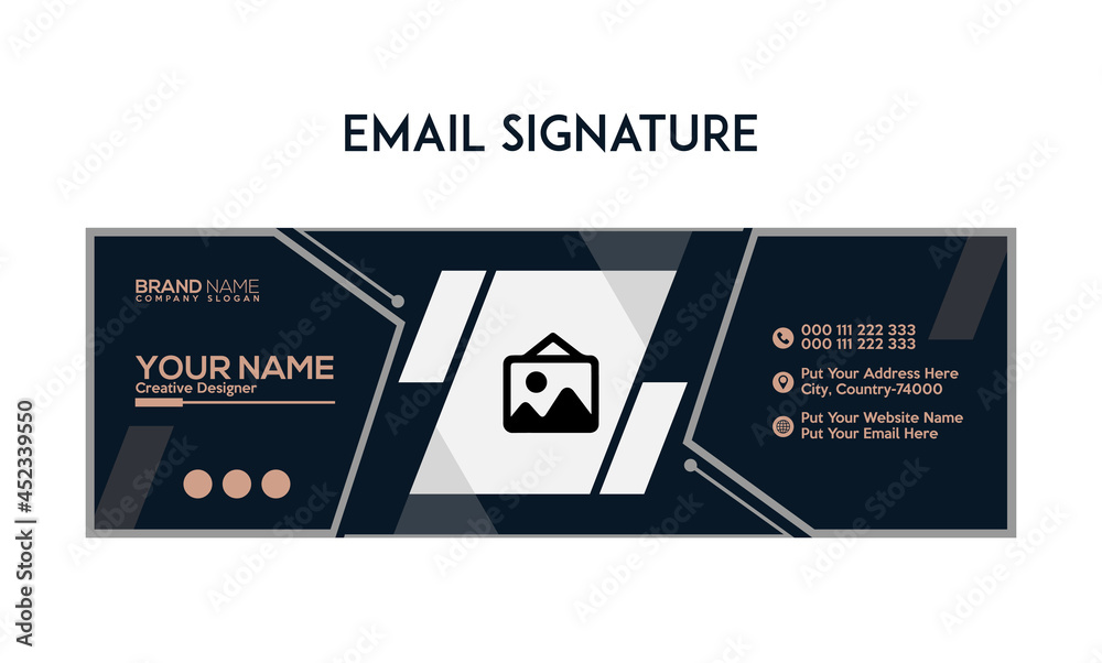 Wall mural new email signature design and header template
