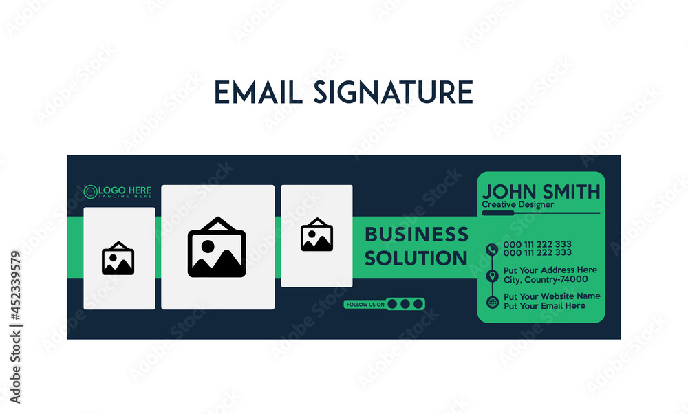 Wall mural new email signature design and header template