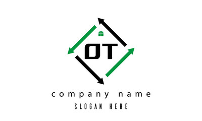 OT creative real estate letter logo