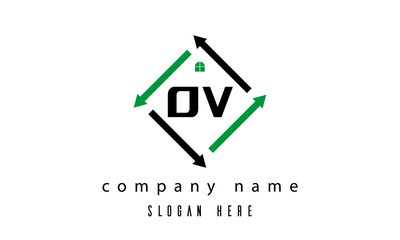 OV creative real estate letter logo