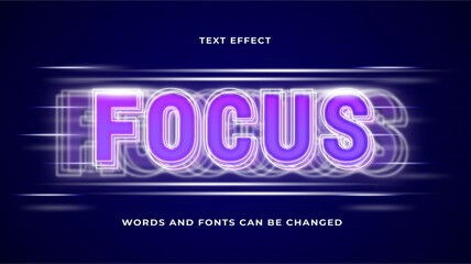 focus text effect editable eps cc