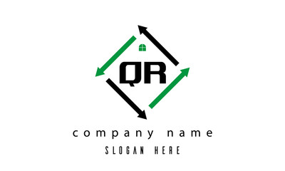 QR creative real estate letter logo