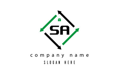 SA creative real estate letter logo