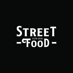 Fototapeta na wymiar Vintage Street Food Restaurant Logo Design