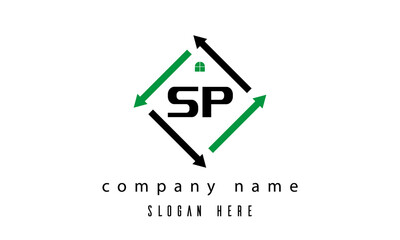 SP creative real estate letter logo