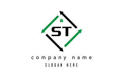 ST creative real estate letter logo