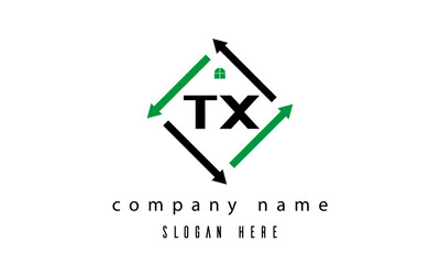 TX creative real estate letter logo