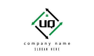 UQ creative real estate letter logo