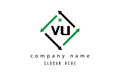 VU creative real estate letter logo