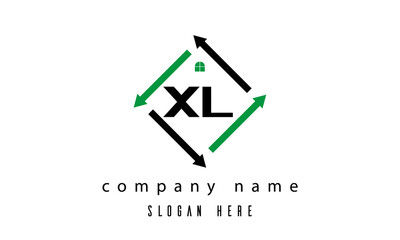 XL creative real estate letter logo