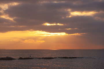 Sunrise over the sea.