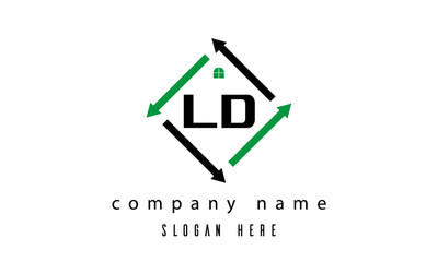 LD creative real estate letter logo