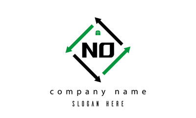 NO creative real estate letter logo