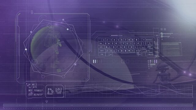 Infographics on the background of a fantastic plot, 3D render.