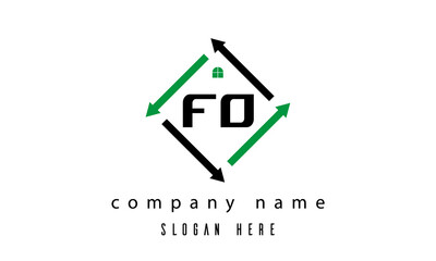 FO creative real estate letter logo