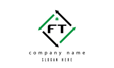 FT creative real estate letter logo