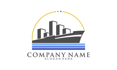 Cruise ship logo design