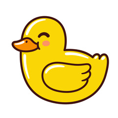 Funny yellow rubber ducky