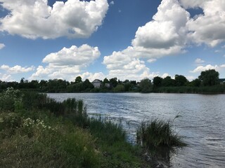 clouds over the river