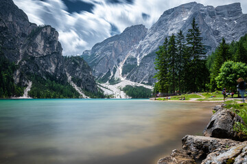 lunga esposizione sul lagod i braies