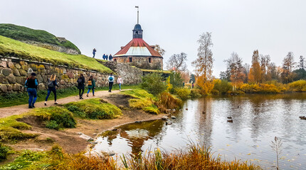 Fototapeta premium Korela fortress in the Priozersk town. Karelia.